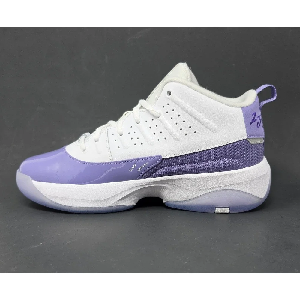 Jordan Max Aura 7 GS White Court Purple Sneakers HQ2089-115 Kid's 7Y